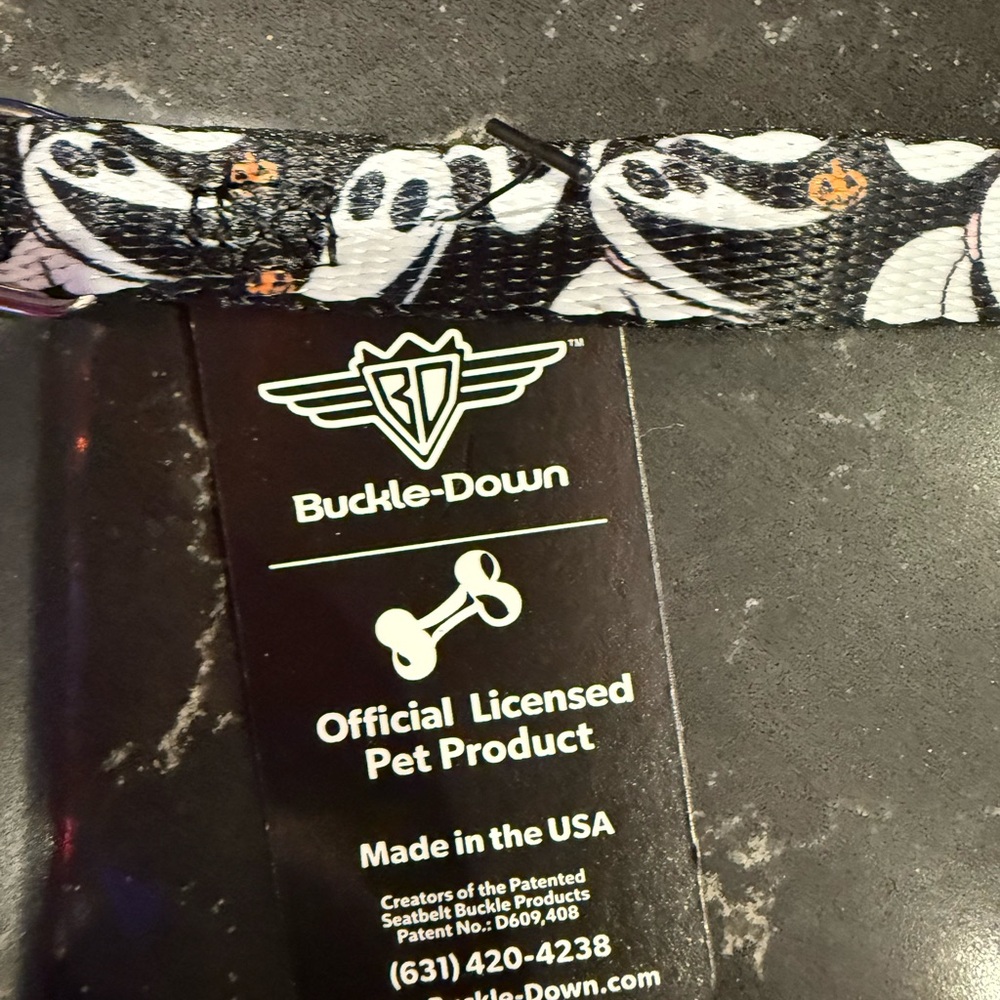 Buckle-Down Ghost and Pumpkin Pet Collar